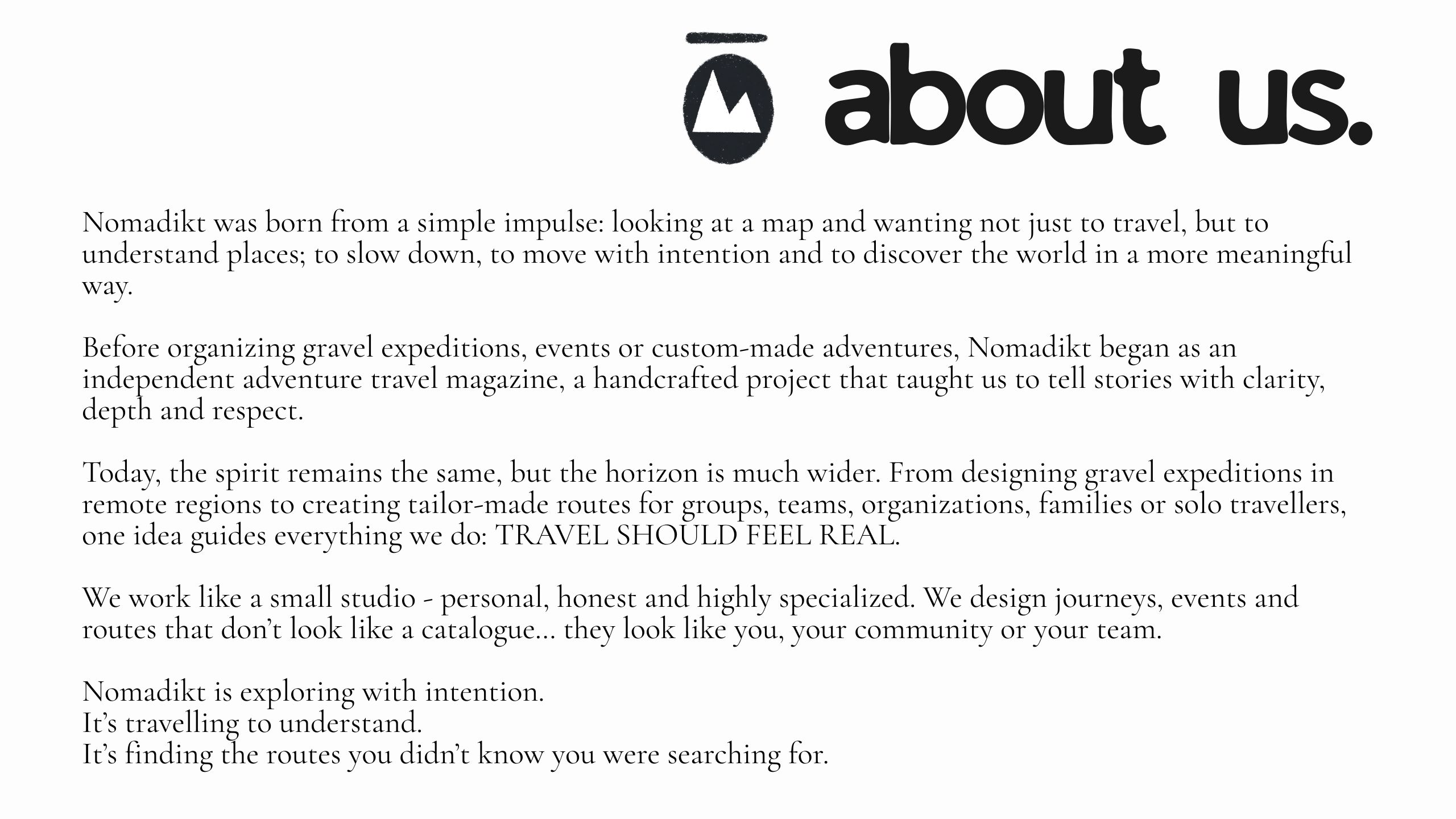 About Nomadikt